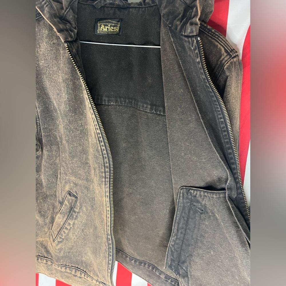 Aries Acid Wash Hooded Denim Jacket - Picture 6 of 8